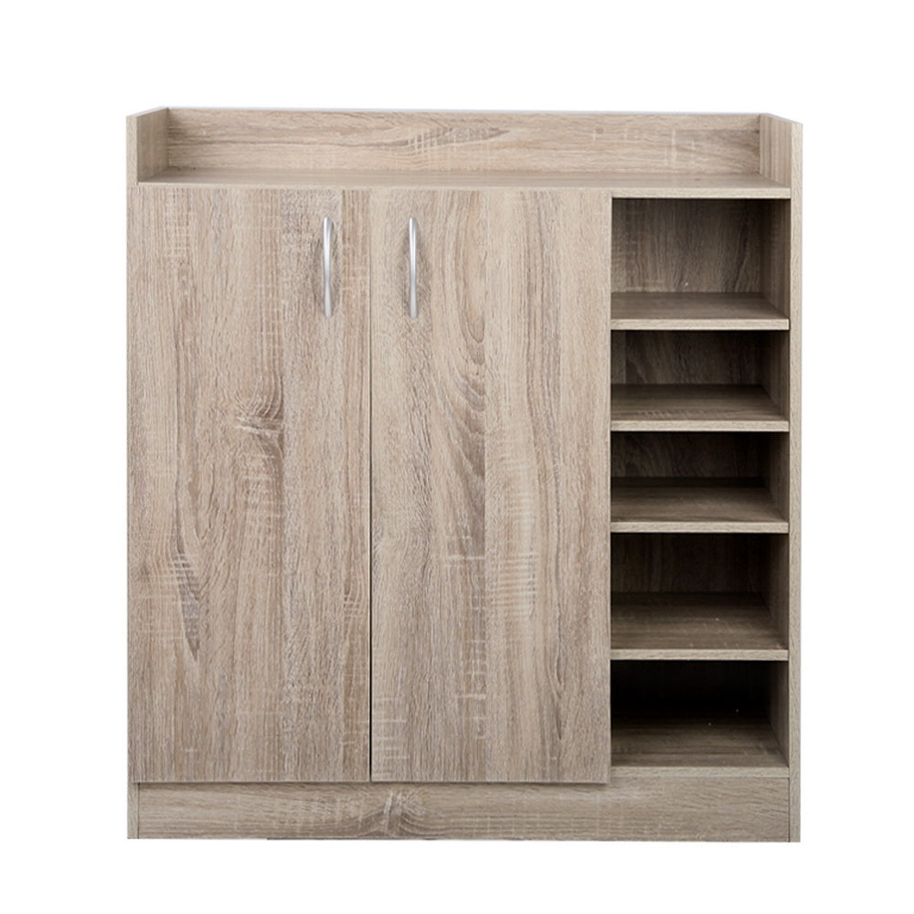 Artiss Shoe Rack Cabinet 21 Pairs Adjustable Shelves Pine Clair - Cosy Abode