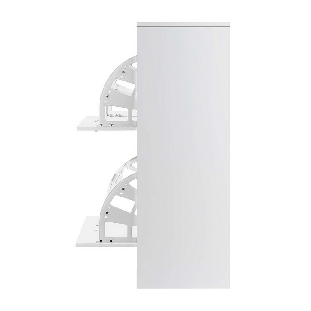 Artiss Shoe Rack Cabinet 24 Pairs Adjustable Shelves White Iris - Cosy Abode