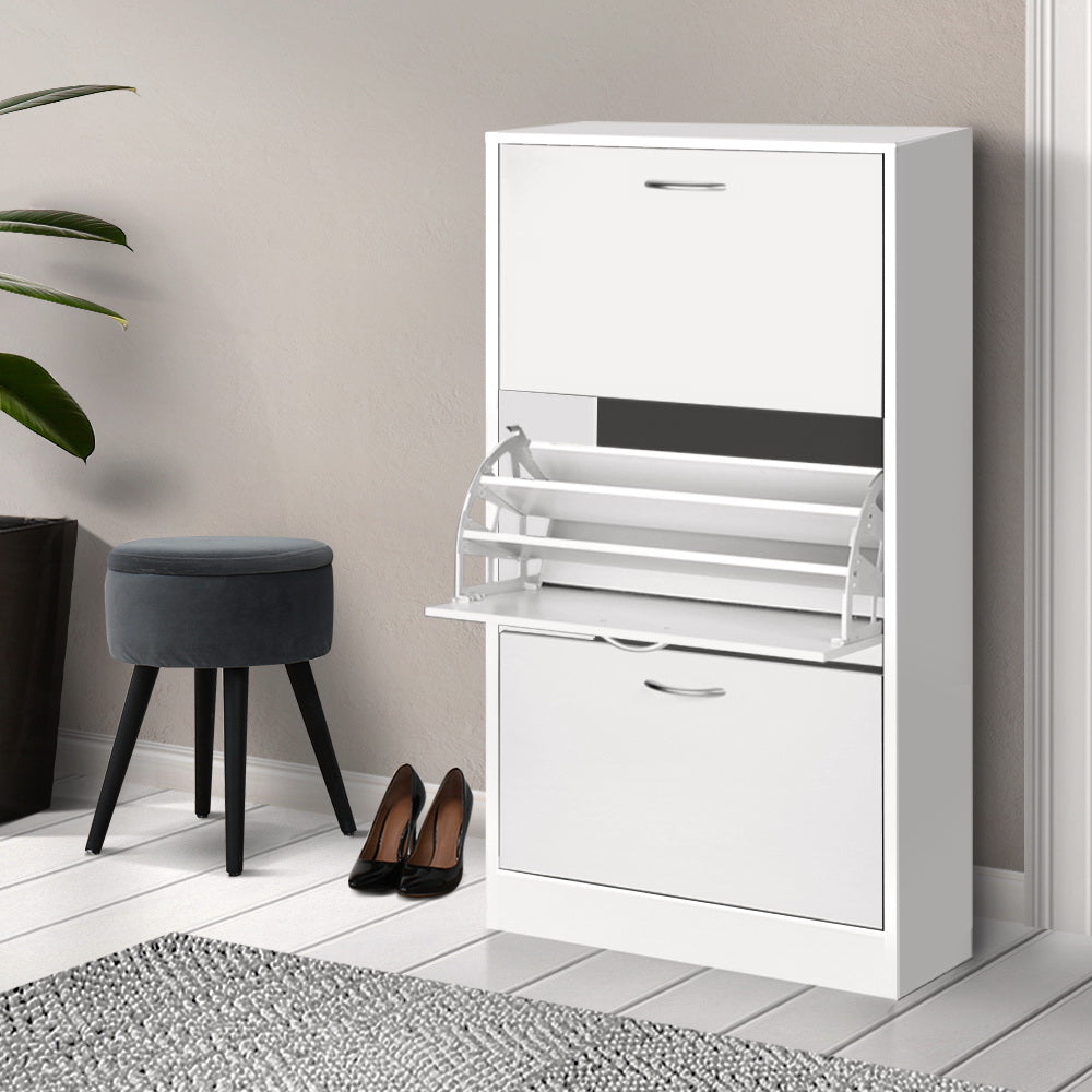 Artiss Shoe Rack Cabinet 36 Pairs Adjustable Shelves Ivy - Cosy Abode