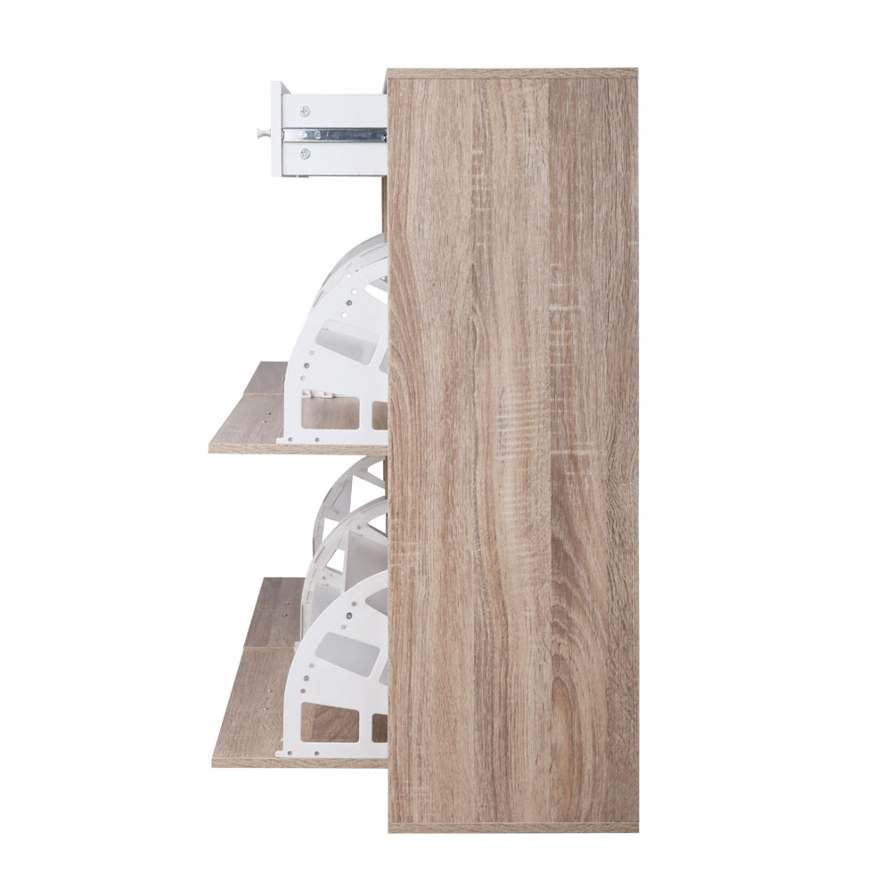 Artiss Shoe Rack Cabinet 36 Pairs Adjustable Shelves Pine Sara - Cosy Abode