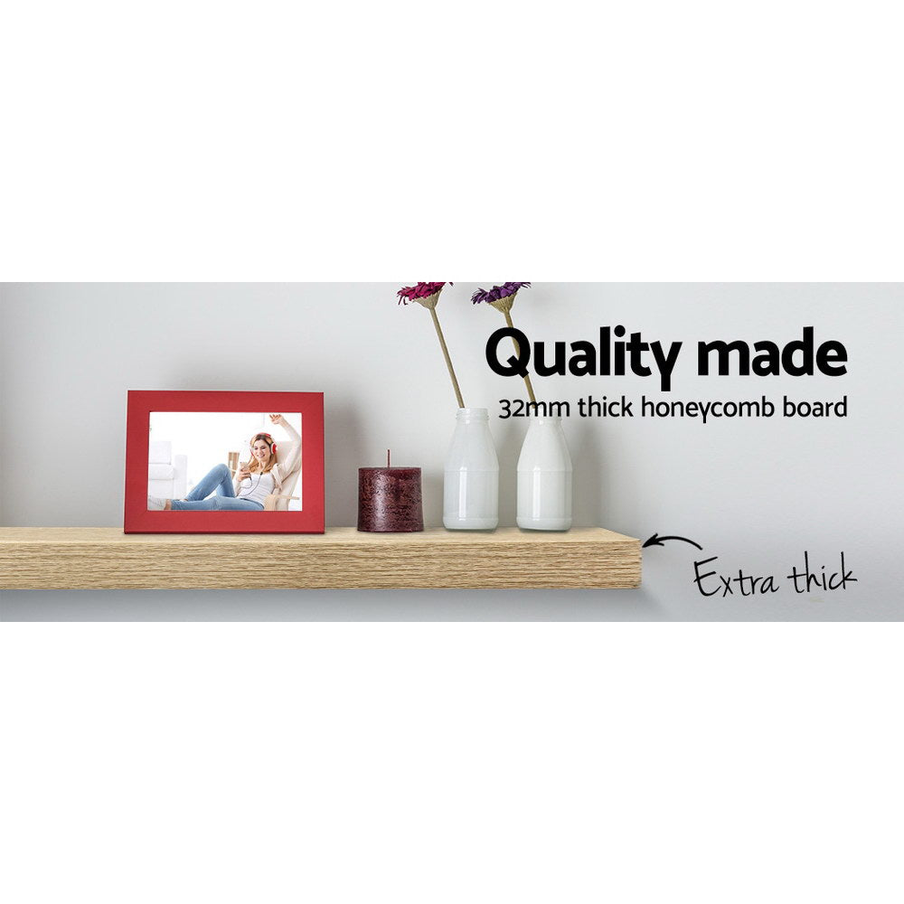 Artiss Floating Wall Shelf Set of 3 Oak - Cosy Abode