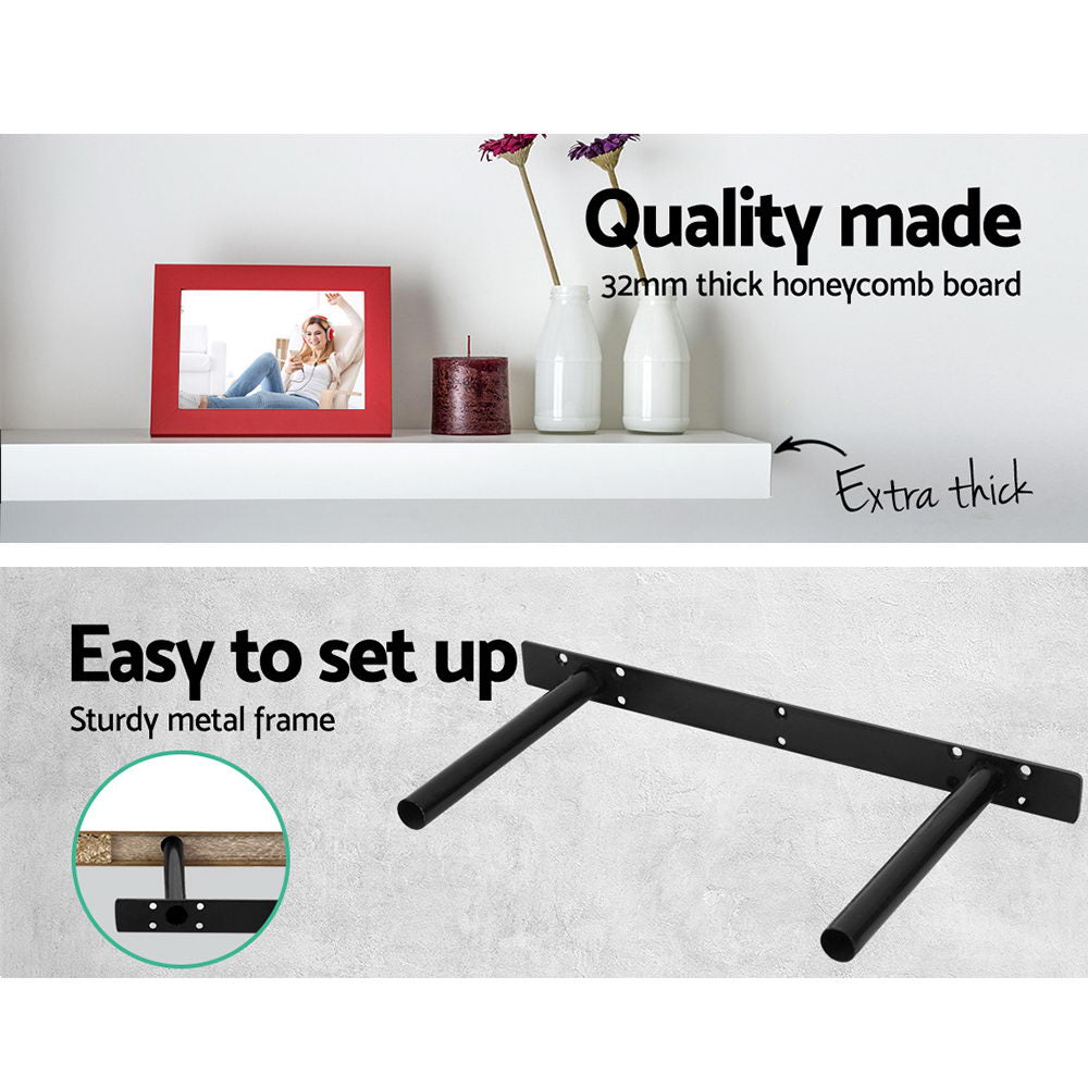 Artiss Floating Wall Shelf Set of 3 White - Cosy Abode