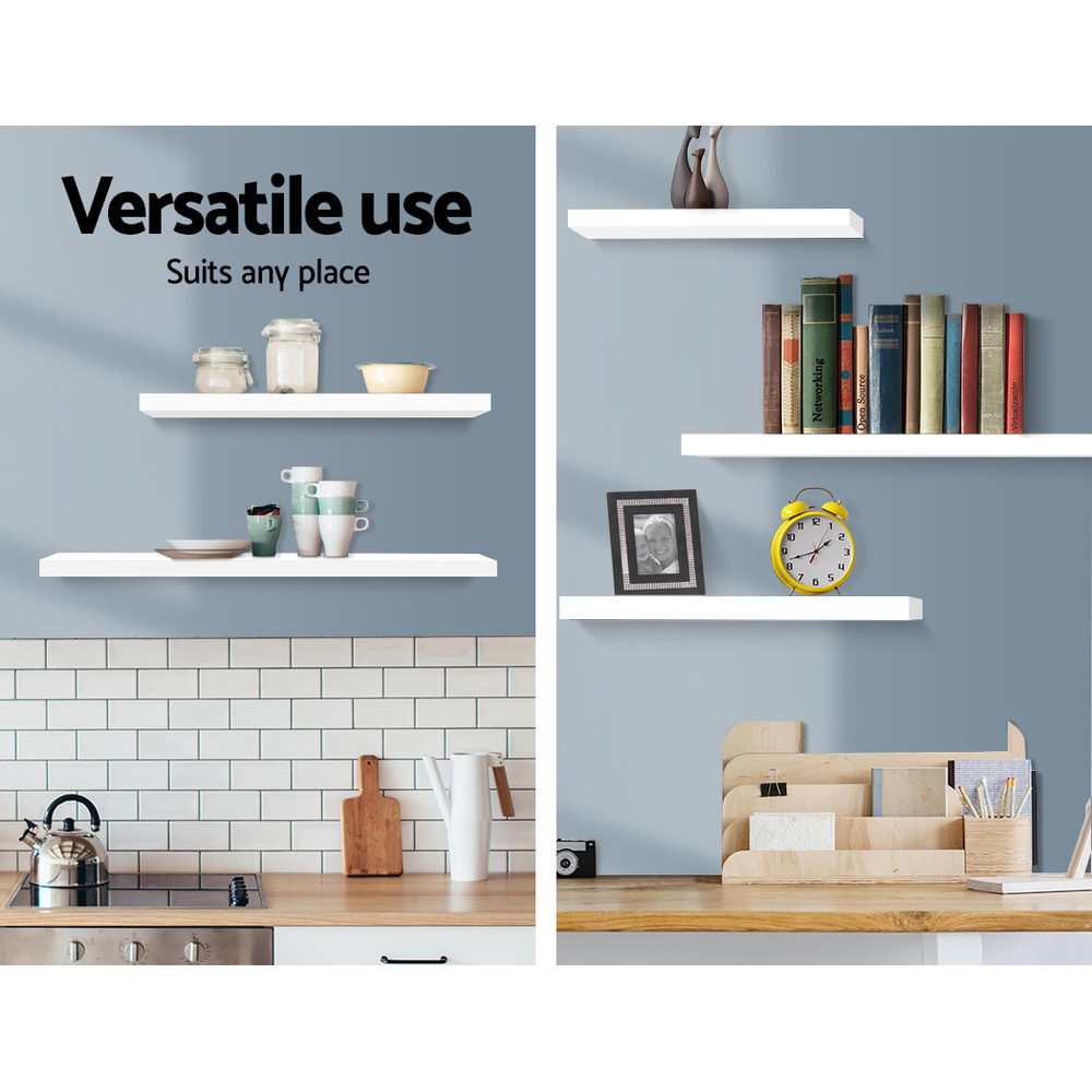 Artiss Floating Wall Shelf Set of 3 White - Cosy Abode