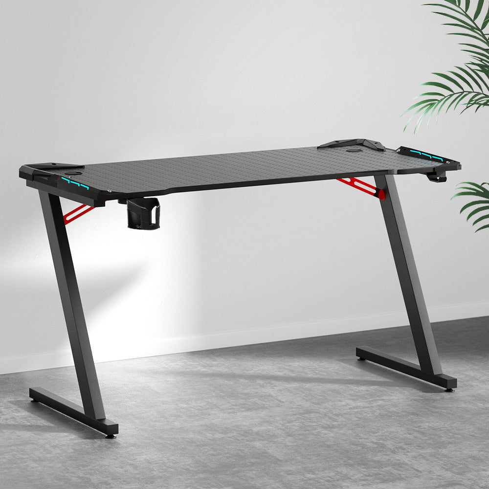 Artiss Gaming Desk Computer Desks LED Light 140CM - Cosy Abode