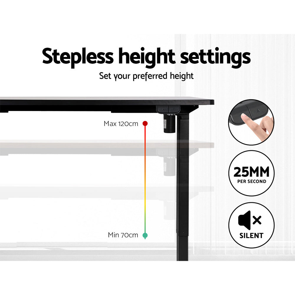 Artiss Standing Desk Motorised Black 120CM - Cosy Abode