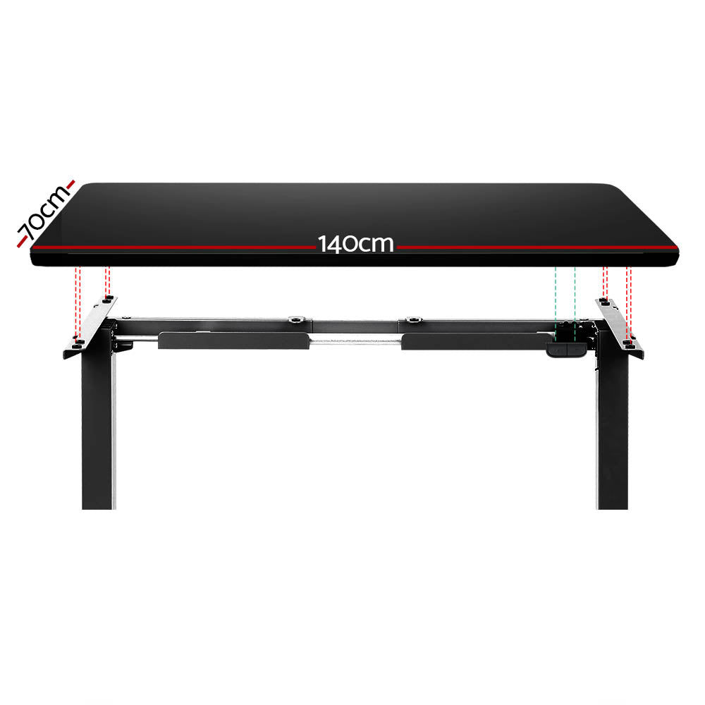 Artiss Standing Desk Motorised Black 140CM - Cosy Abode