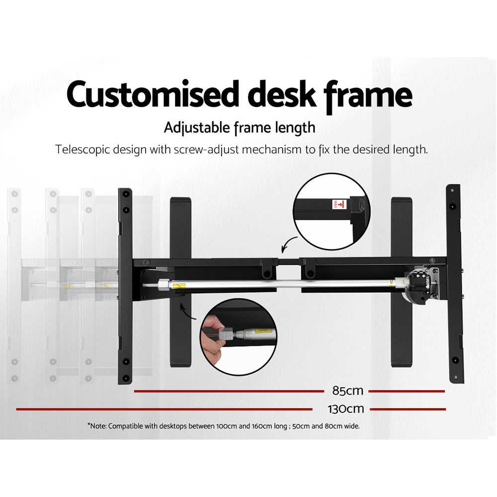 Artiss Standing Desk Motorised Black 140CM - Cosy Abode