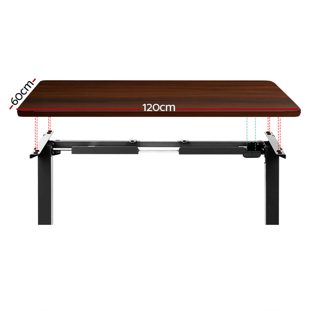 Artiss Standing Desk Motorised Walnut 120CM - Cosy Abode