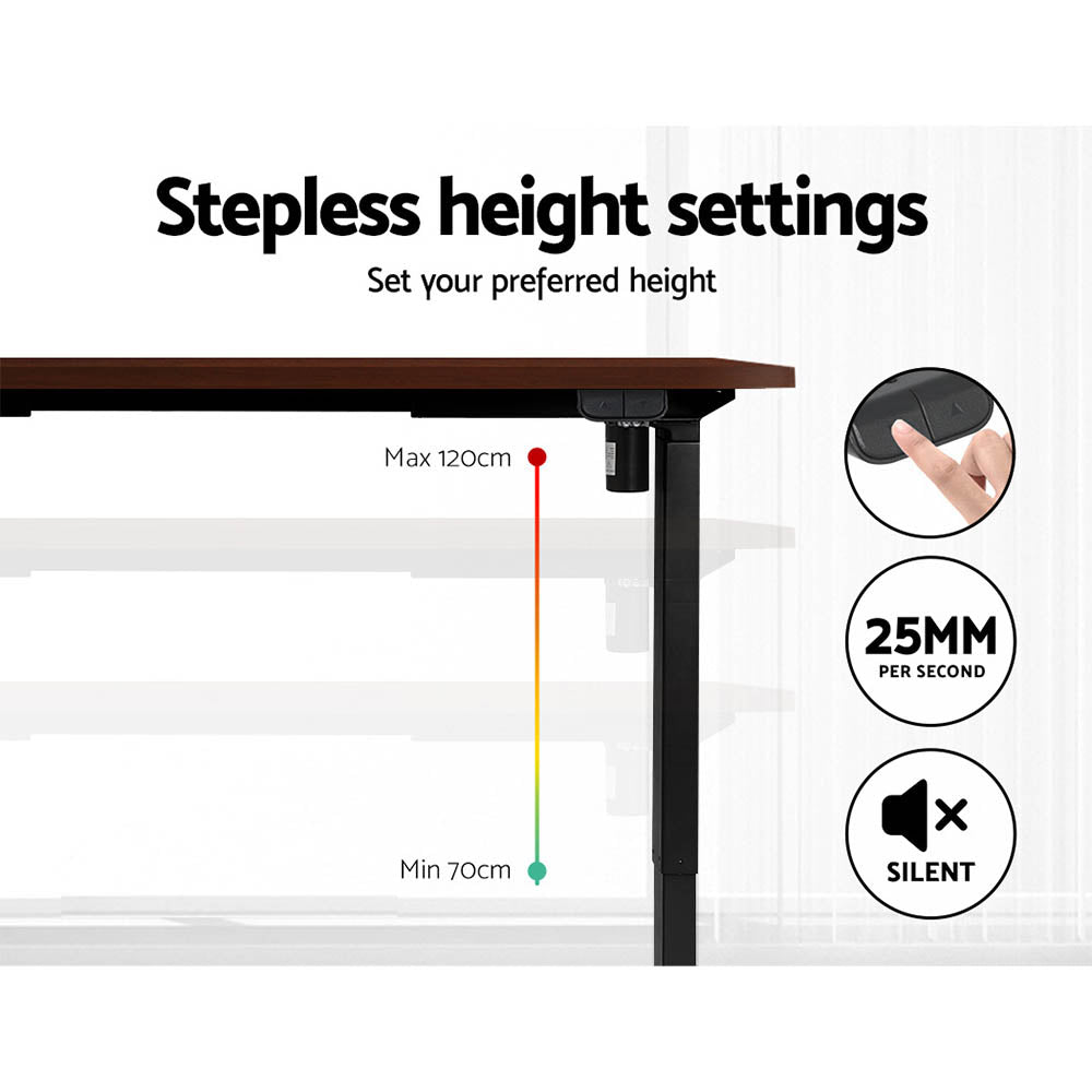 Artiss Standing Desk Motorised Walnut 120CM - Cosy Abode