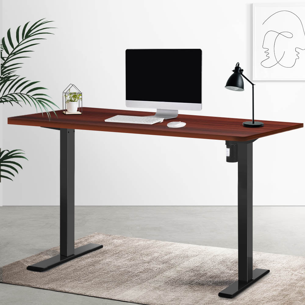 Artiss Standing Desk Motorised Walnut 120CM - Cosy Abode