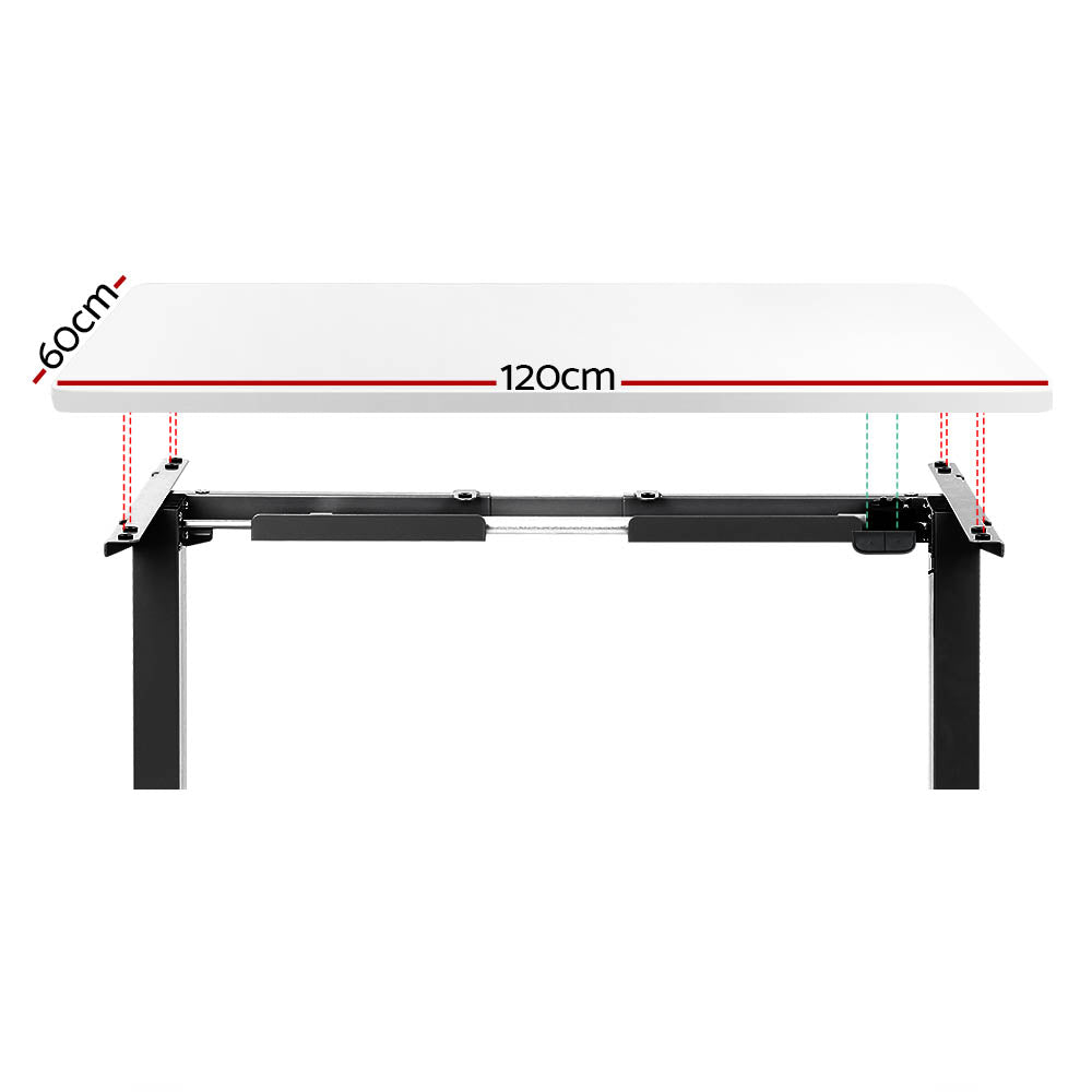 Artiss Standing Desk Motorised White 120CM - Cosy Abode