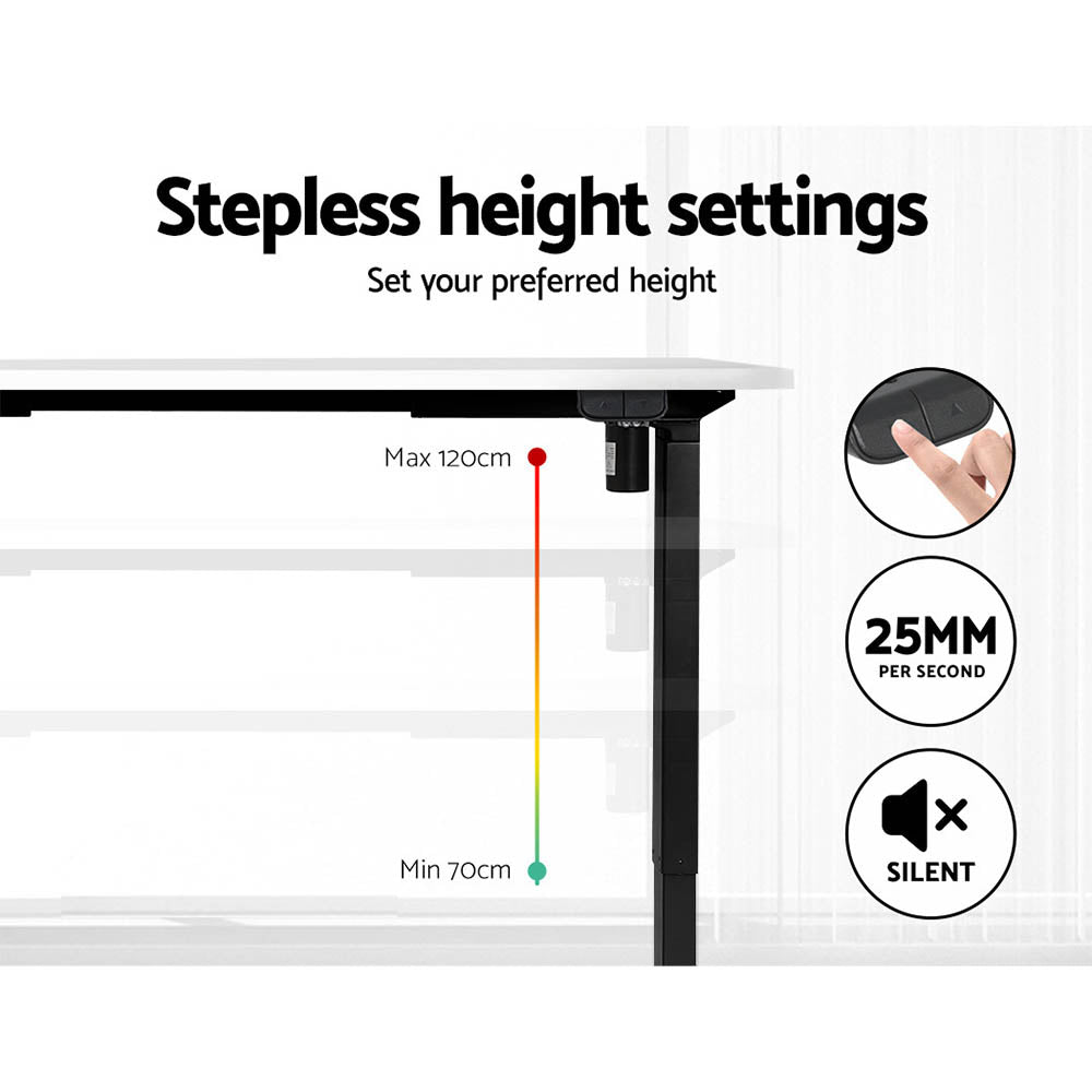 Artiss Standing Desk Motorised White 140CM - Cosy Abode