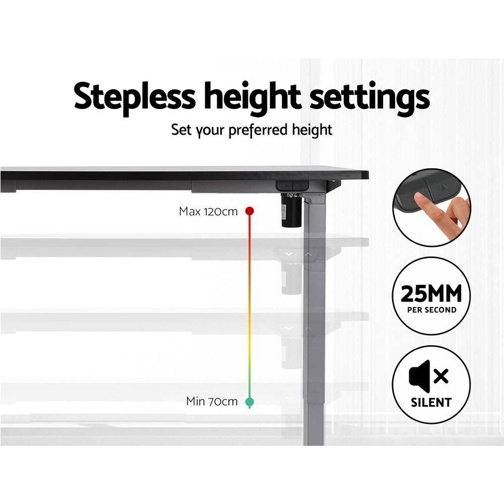 Artiss Standing Desk Frame Only Motorised Grey - Cosy Abode