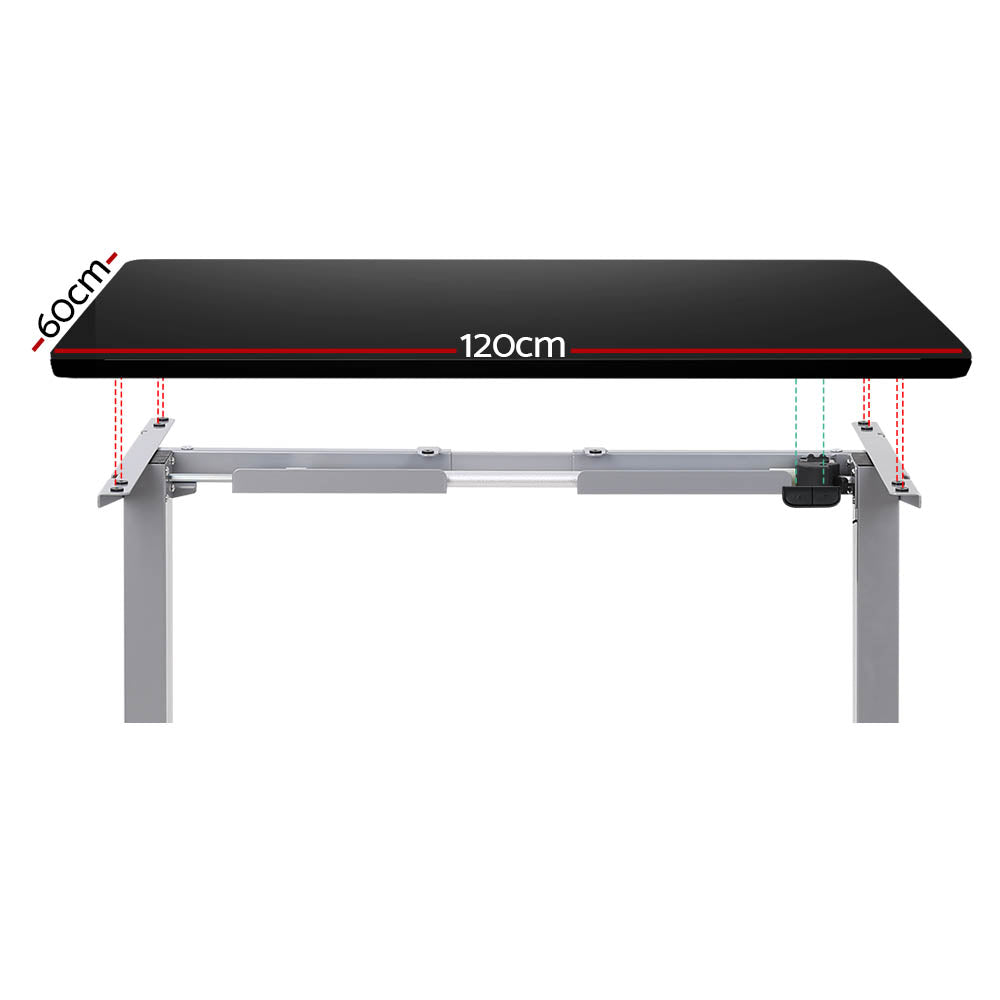 Artiss Standing Desk Motorised 120CM Black - Cosy Abode