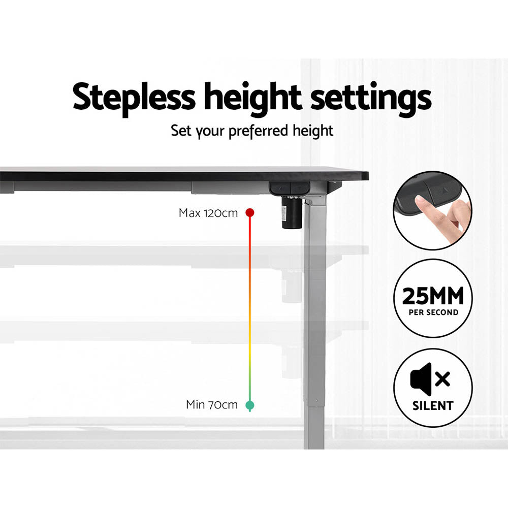 Artiss Standing Desk Motorised 120CM Black - Cosy Abode