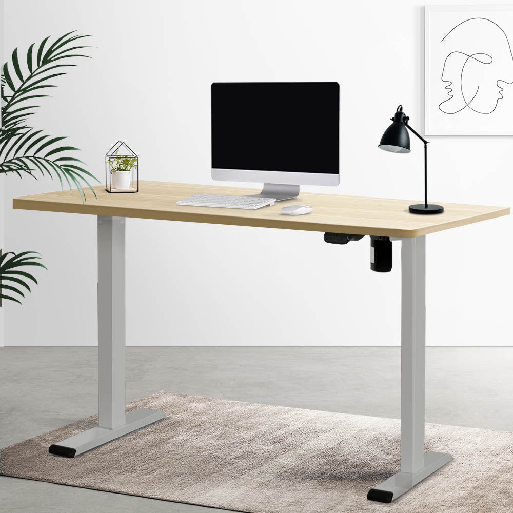 Artiss Standing Desk Motorised 120CM White Oak - Cosy Abode