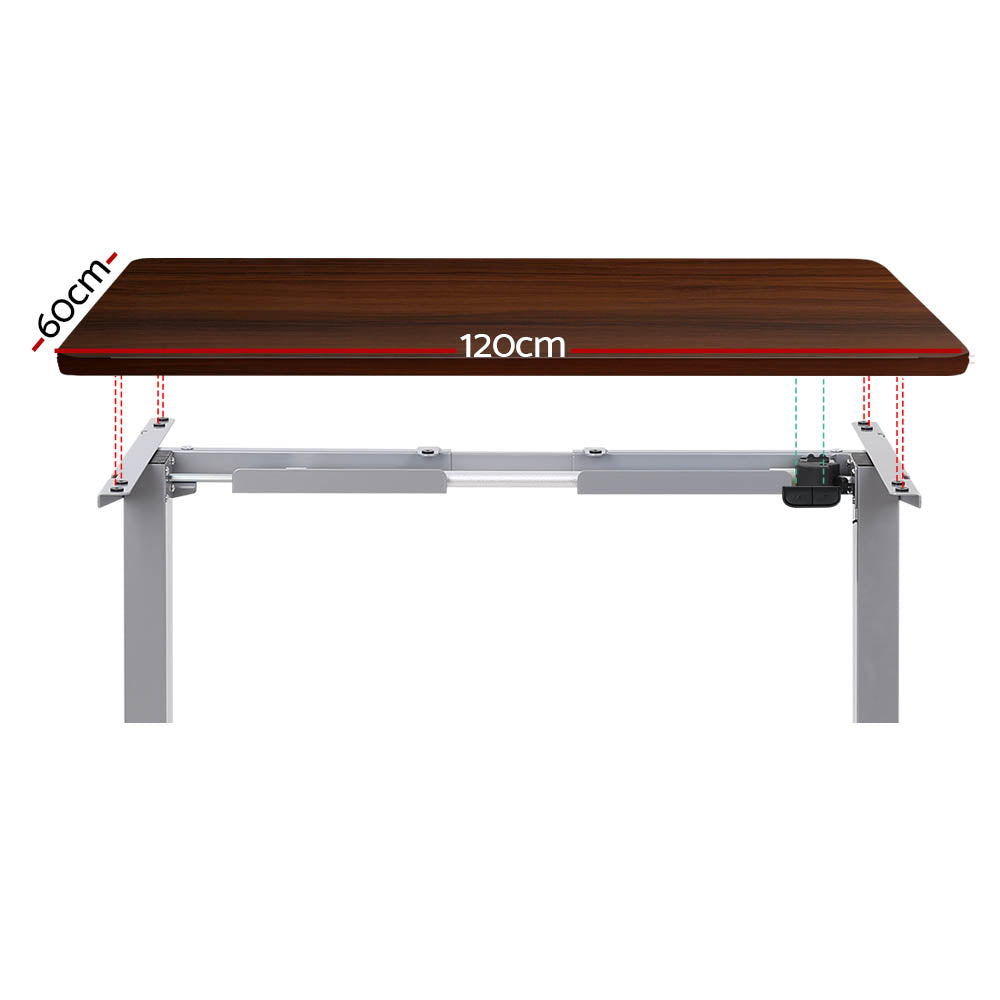 Artiss Standing Desk Motorised 120CM Walnut - Cosy Abode