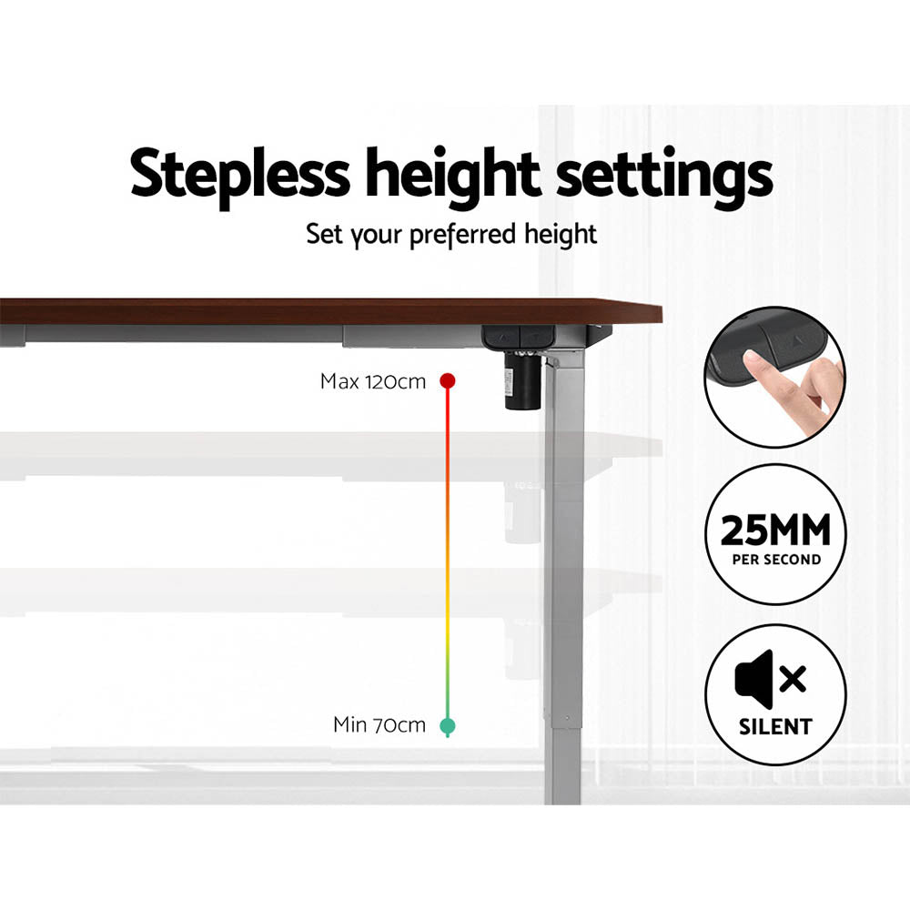 Artiss Standing Desk Motorised 120CM Walnut - Cosy Abode