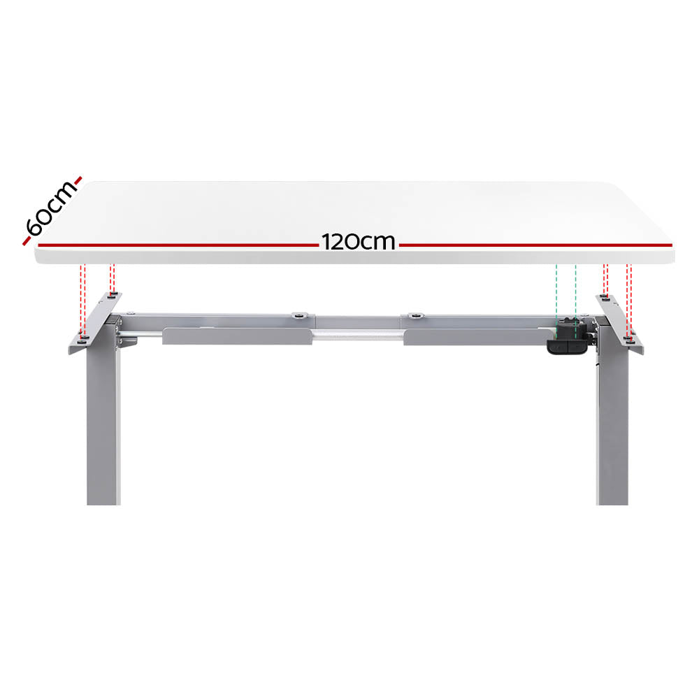 Artiss Standing Desk Motorised 120CM White - Cosy Abode