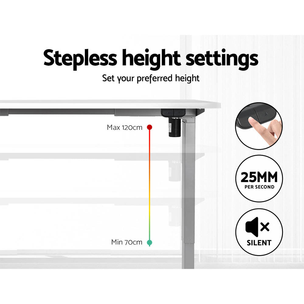 Artiss Standing Desk Motorised 140CM White - Cosy Abode