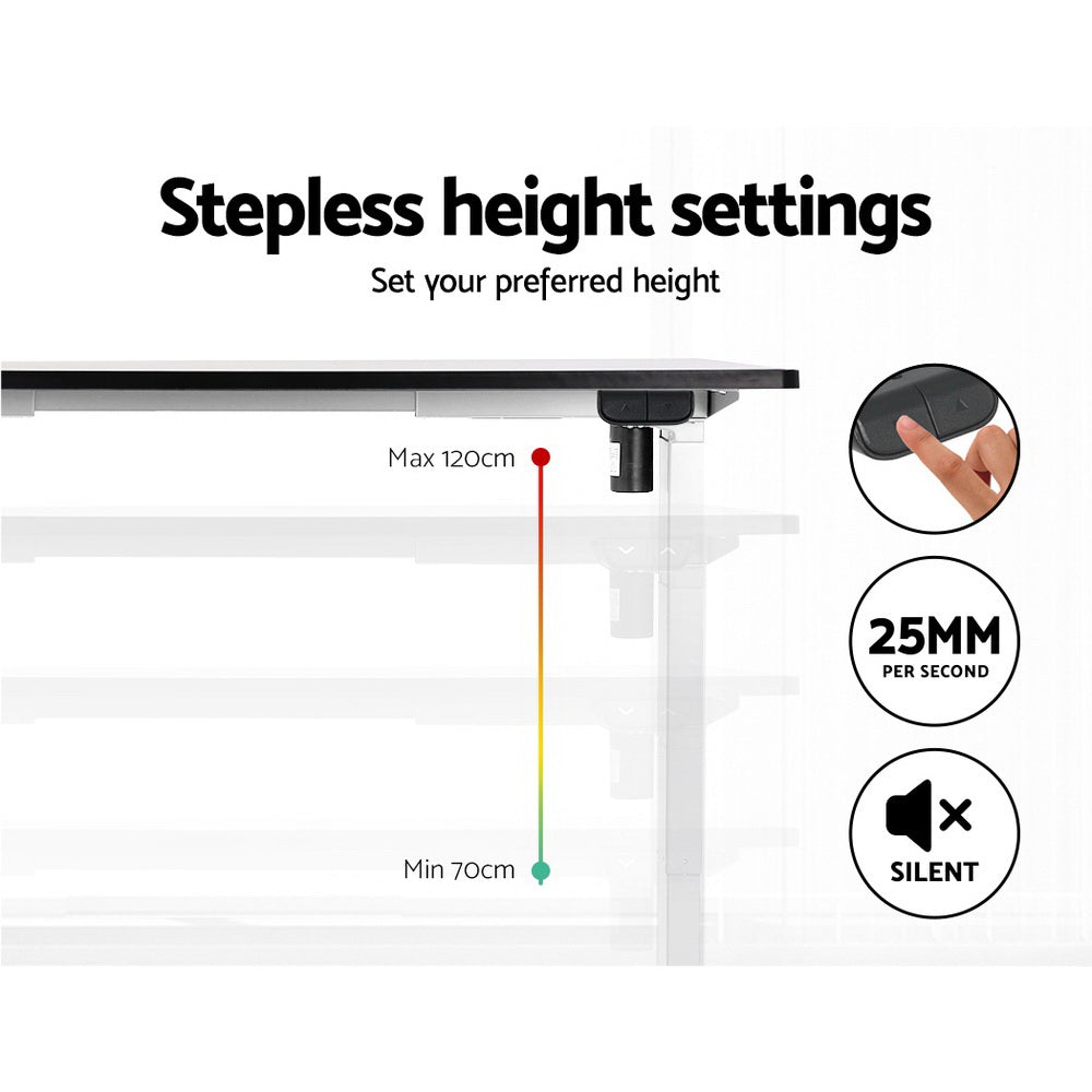 Artiss Standing Desk Frame Only Motorised White - Cosy Abode