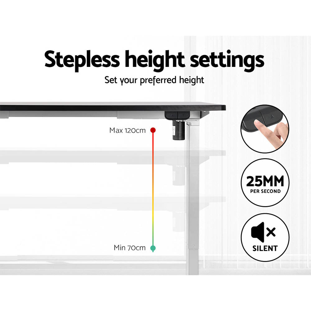 Artiss Standing Desk Motorised Sit Stand Desks Black 120CM - Cosy Abode