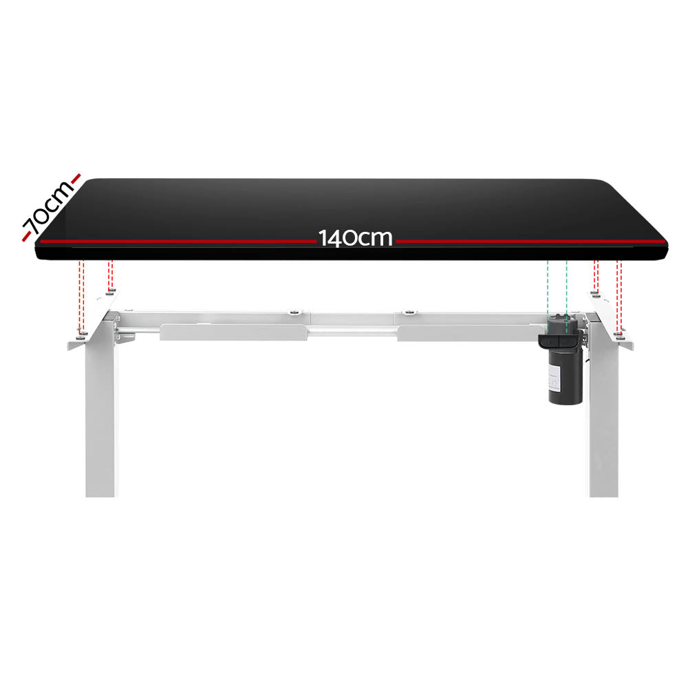 Artiss Standing Desk Motorised Sit Stand Desks Black 140CM - Cosy Abode