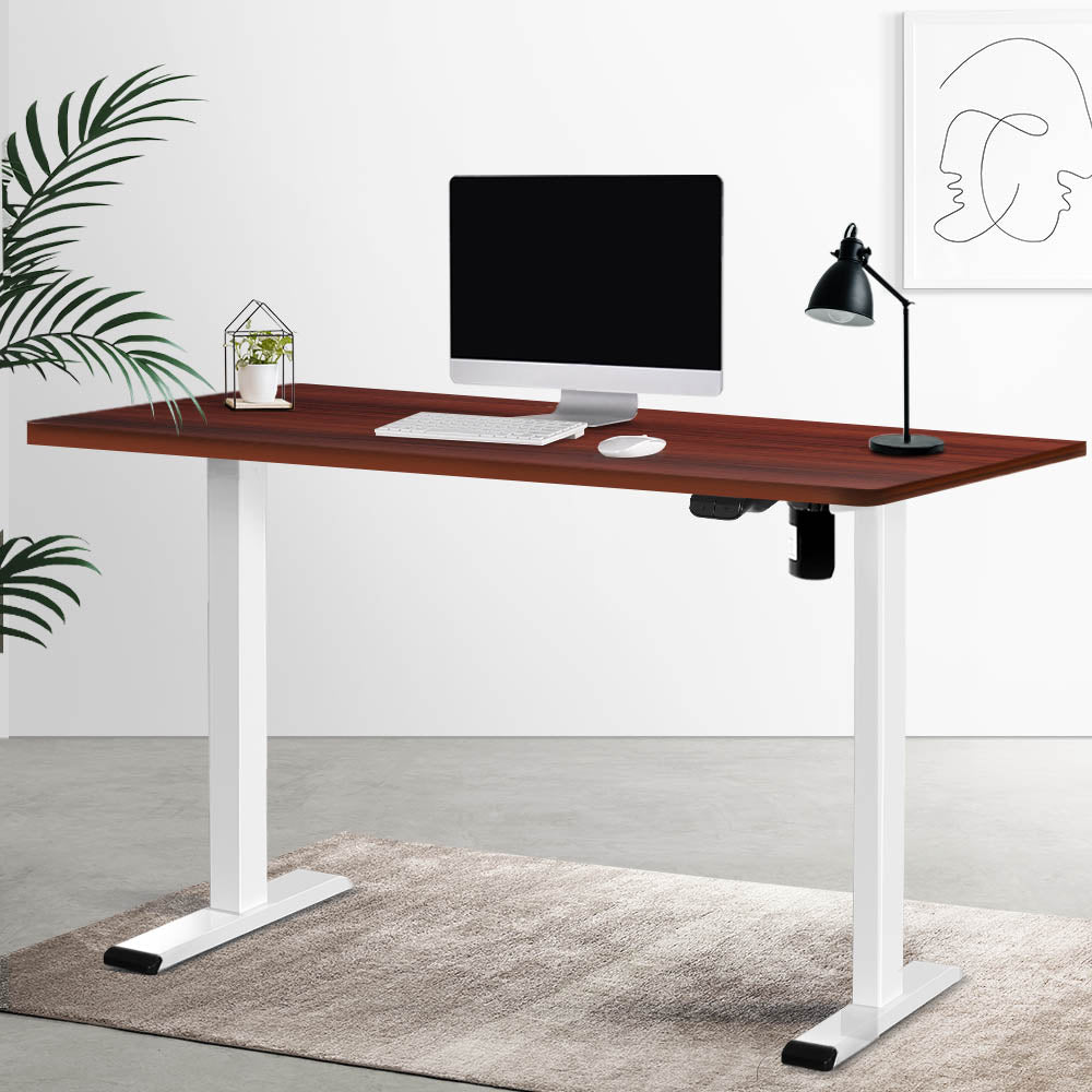 Artiss Standing Desk Motorised Sit Stand Desks Walnut 120CM - Cosy Abode
