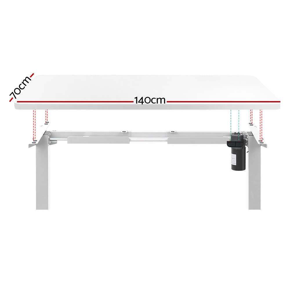 Artiss Standing Desk Motorised Sit Stand Desks White 140CM - Cosy Abode