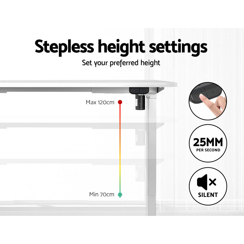 Artiss Standing Desk Motorised Sit Stand Desks White 140CM - Cosy Abode