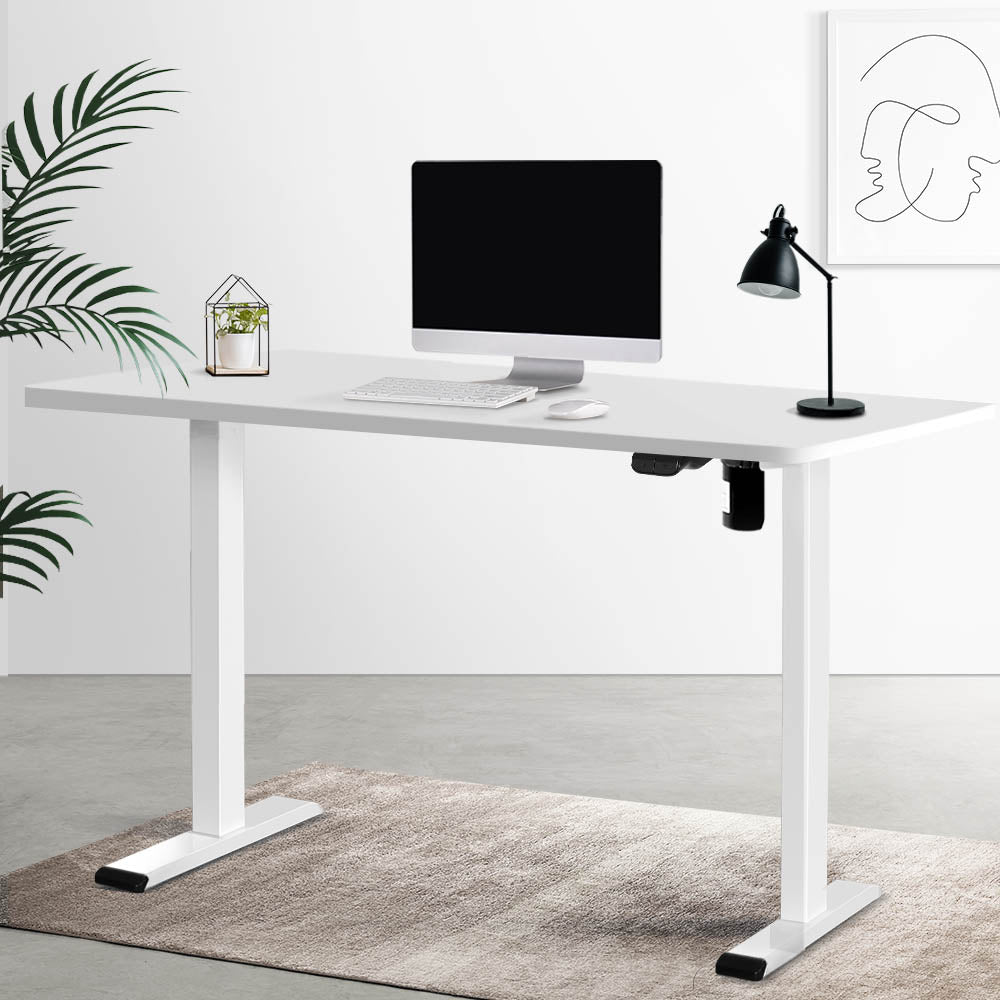 Artiss Standing Desk Motorised Sit Stand Desks White 140CM - Cosy Abode