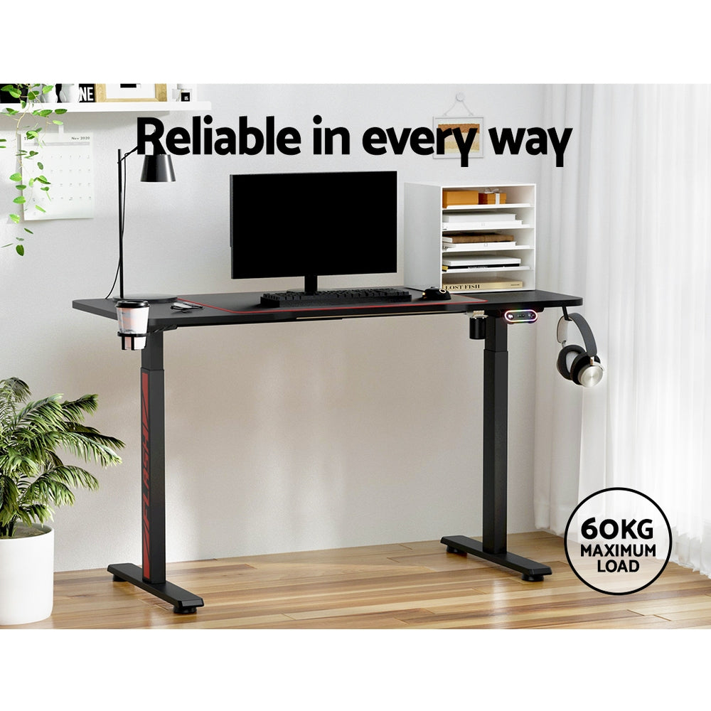 Artiss Standing Desk Motorised Gaming Desks Black 140CM - Cosy Abode