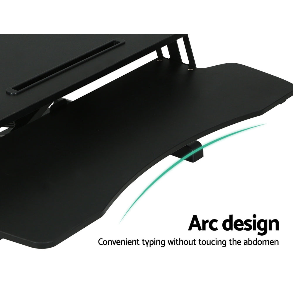 Artiss Standing Desk Riser Height Adjustable Black 80CM - Cosy Abode