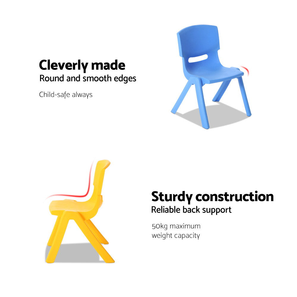 Keezi Kids Chairs Set Plastic Set of 4 Activity Study Chair 50KG - Cosy Abode