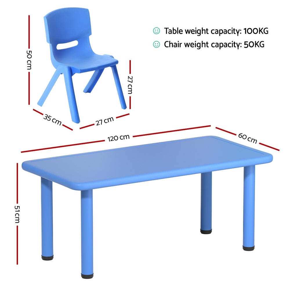 Keezi 9PCS Kids Table and Chairs Set Children Study Desk Furniture Plastic 8 Chairs - Cosy Abode