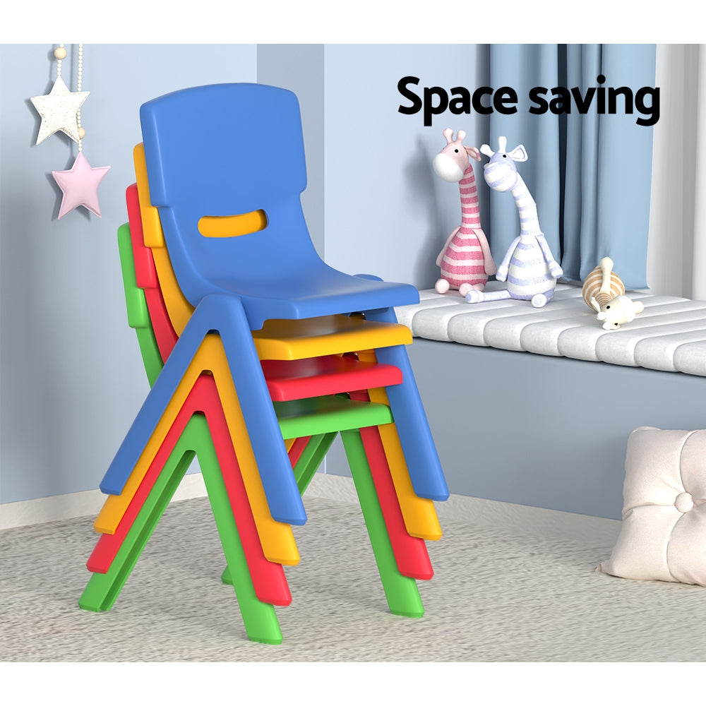 Keezi 9PCS Kids Table and Chairs Set Children Study Desk Furniture Plastic 8 Chairs - Cosy Abode