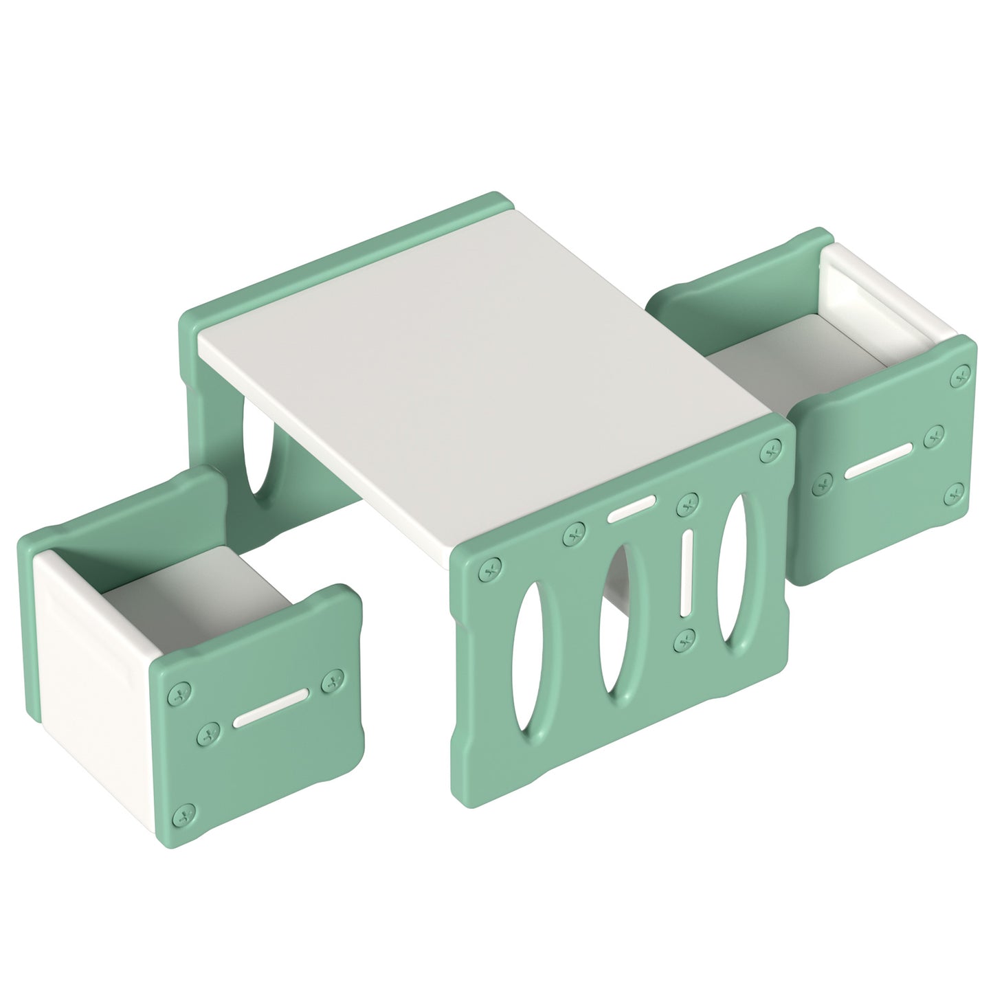 Keezi 3PCS Kids Table and Chairs Set HDPE - Cosy Abode