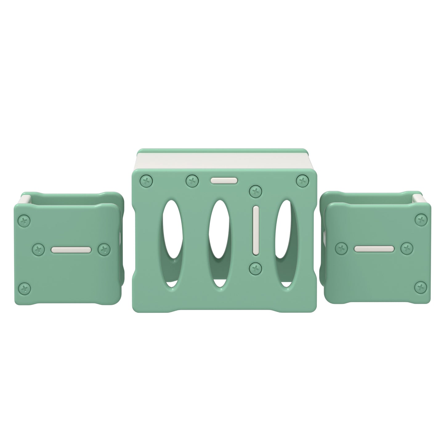 Keezi 3PCS Kids Table and Chairs Set HDPE - Cosy Abode