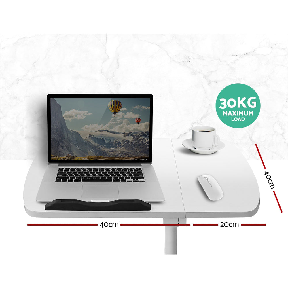 Artiss Laptop Desk Table Fan Cooling White 60CM - Cosy Abode