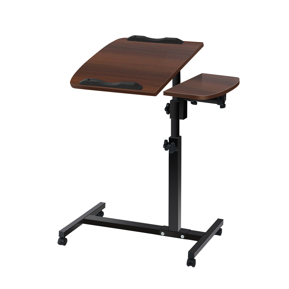 Artiss Laptop Desk Table Fan Cooling Walnut 60CM - Cosy Abode