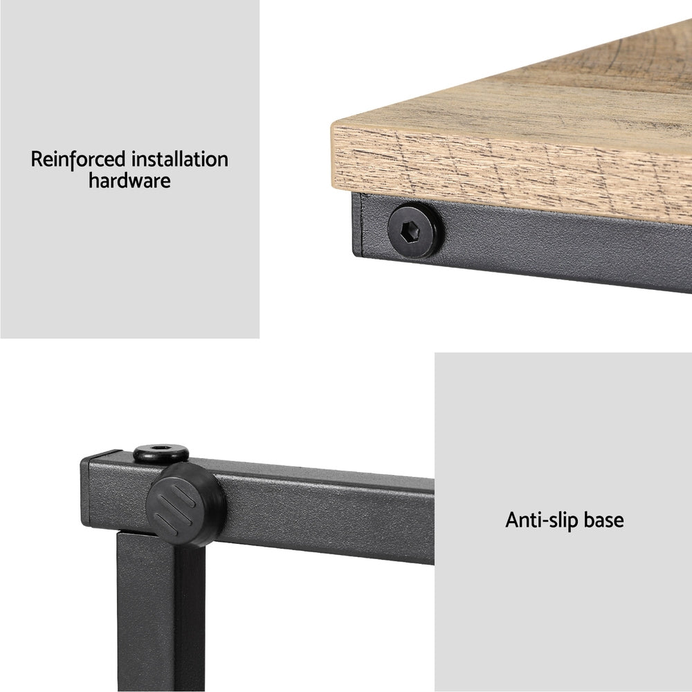 Artiss Coffee Table Side Table Walnut Anika - Cosy Abode