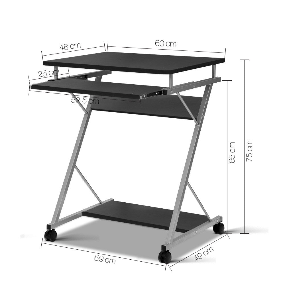Artiss Computer Desk Keyboard Tray Shelf Black 60CM - Cosy Abode