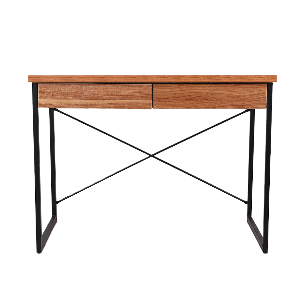 Artiss Computer Desk Drawer Storage Walnut 100CM - Cosy Abode