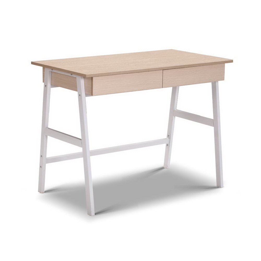 Artiss Computer Desk Drawer Cabinet Oak 100CM - Cosy Abode