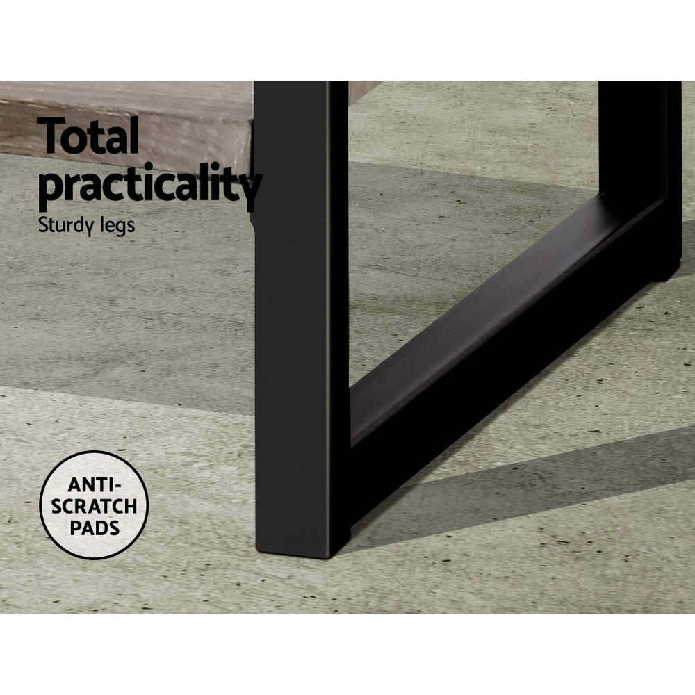 Artiss Bookshelf 3 Tiers - NOE Black and Oak - Cosy Abode
