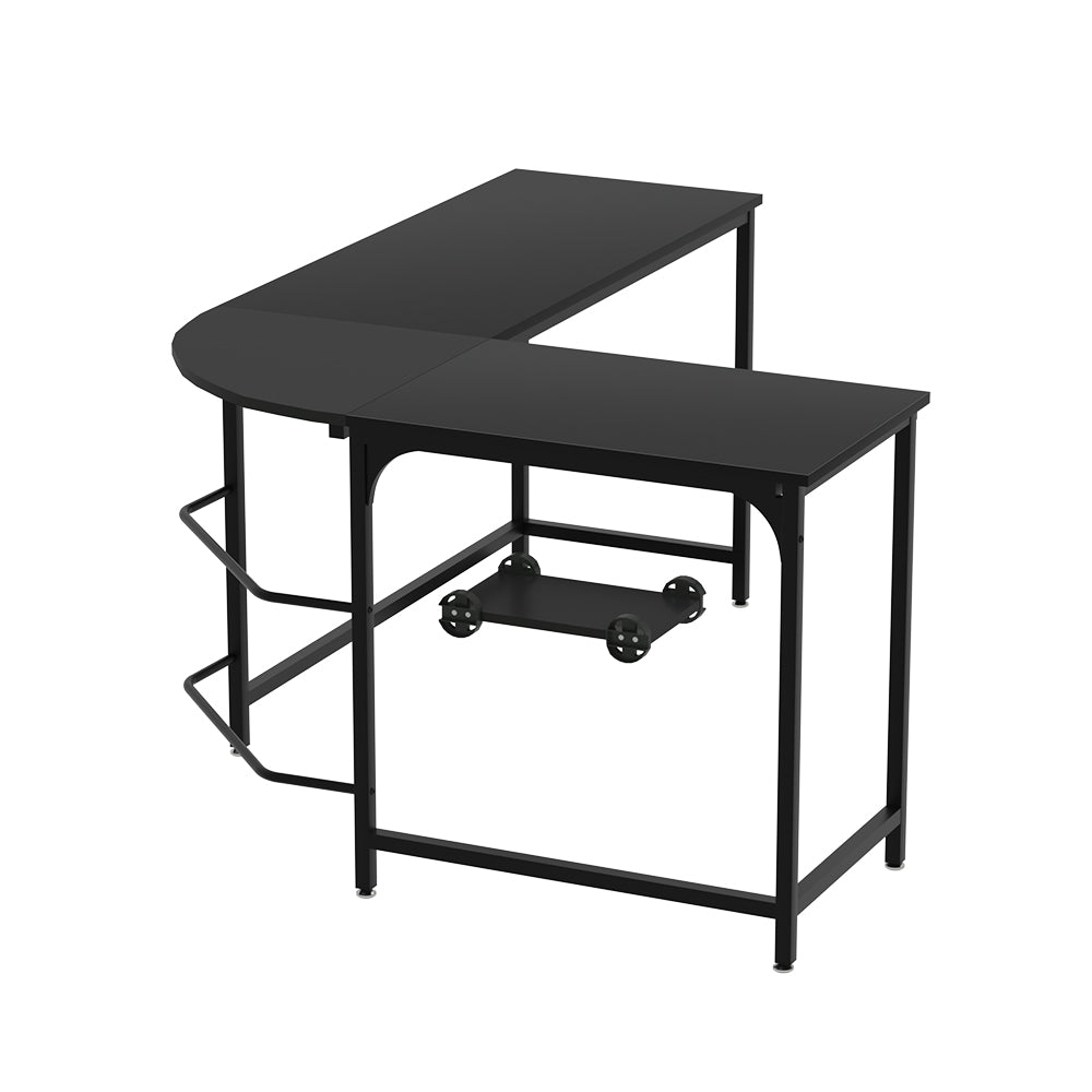 Artiss Computer Desk L-Shape CPU Stand Black 147CM - Cosy Abode