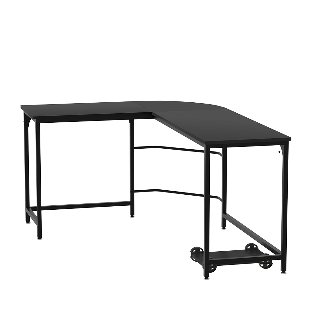 Artiss Computer Desk L-Shape CPU Stand Black 147CM - Cosy Abode
