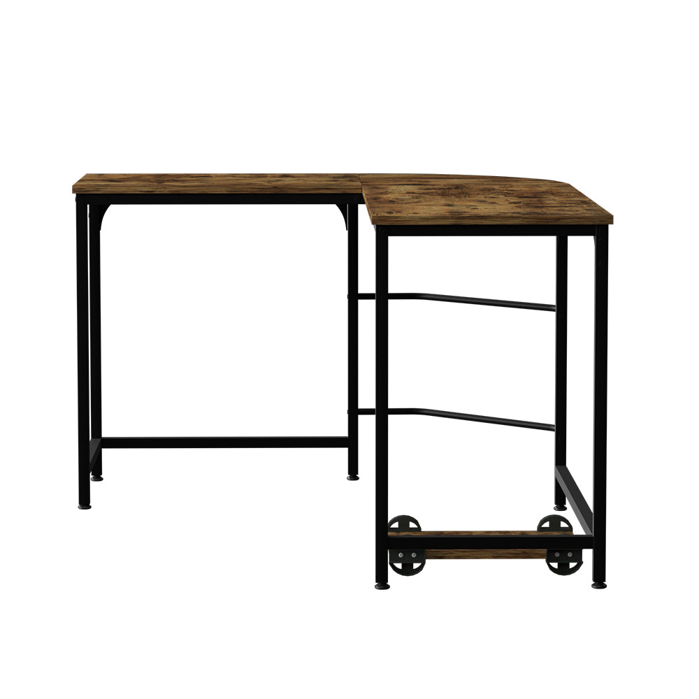 Artiss Computer Desk L-Shape CPU Stand Brown 147CM - Cosy Abode