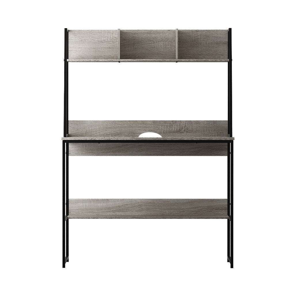 Artiss Laptop Desk & Bookshelf Storage Unit Grey 100CM - Cosy Abode