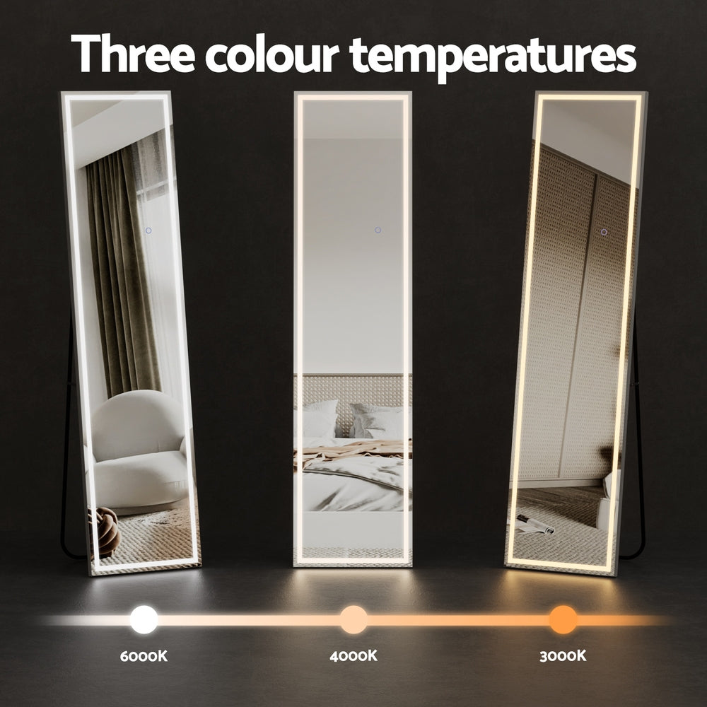 Embellir Full-Length Floor Wall Mirrors LED Light 160cm x 40cm - Cosy Abode